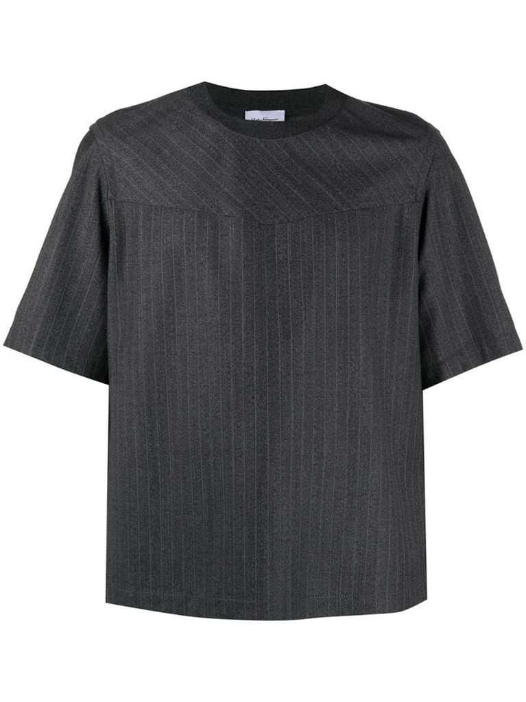 pinstripe pattern T-shirt