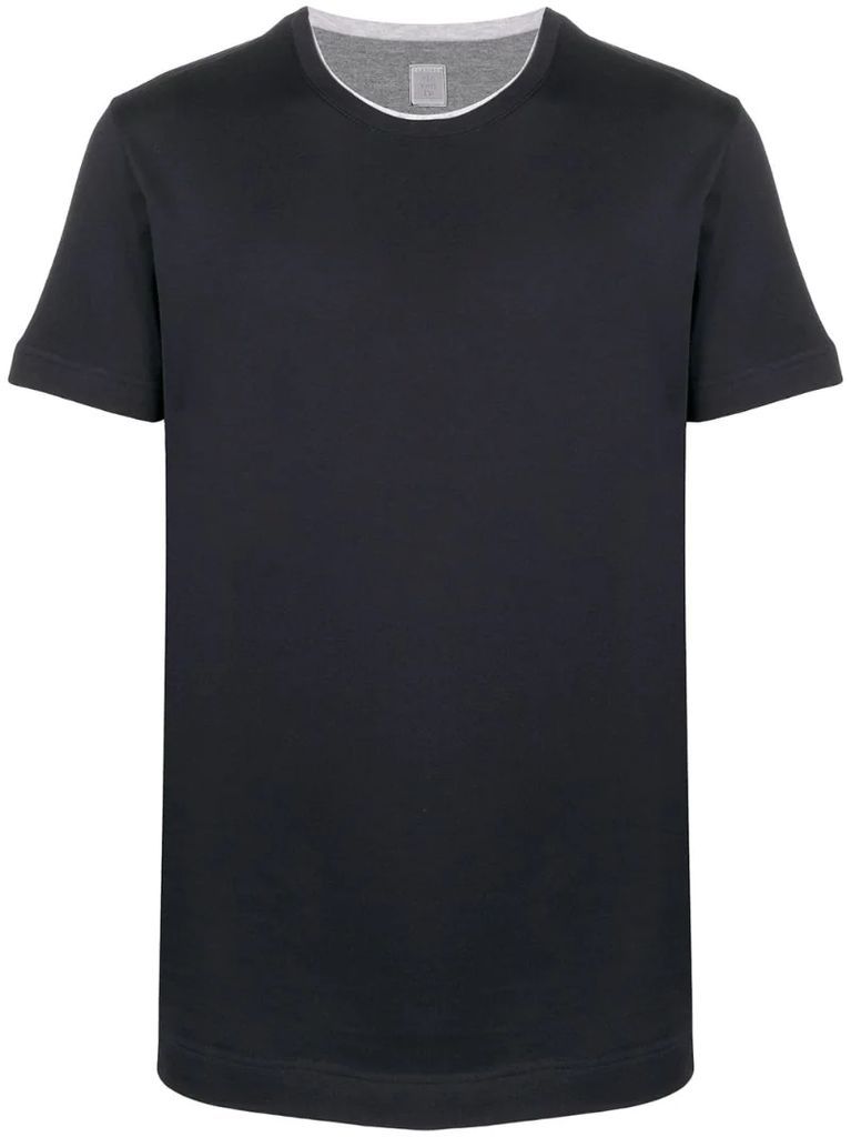contrasting-trim short-sleeve T-shirt