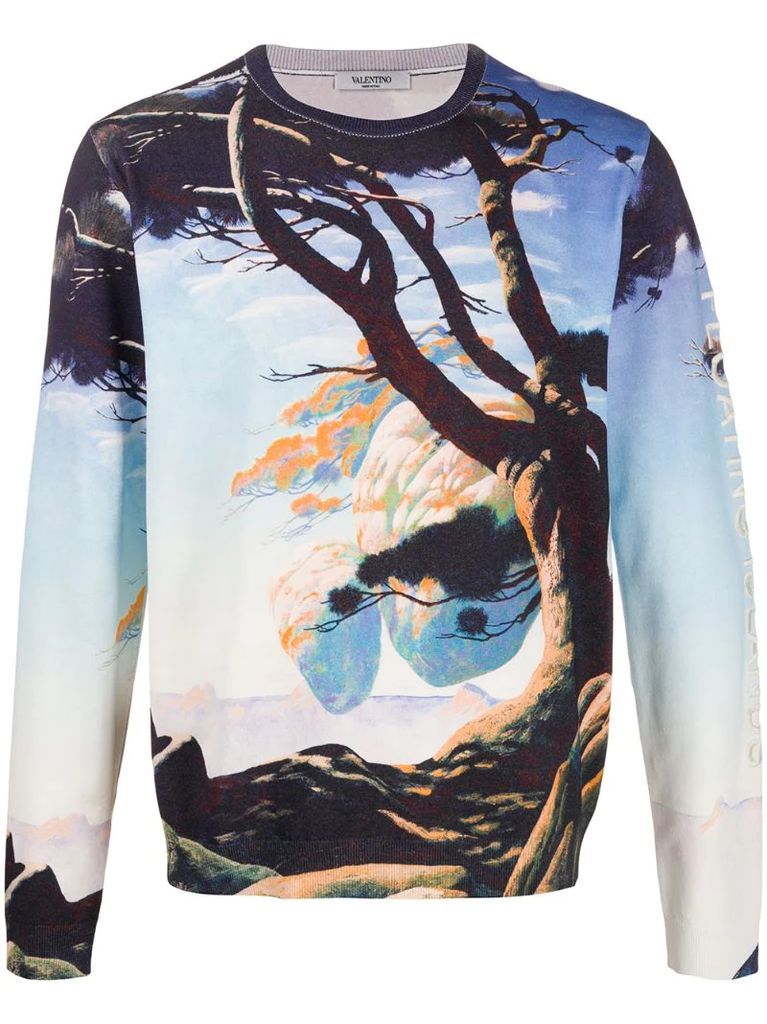 floating island print sweatshirt
