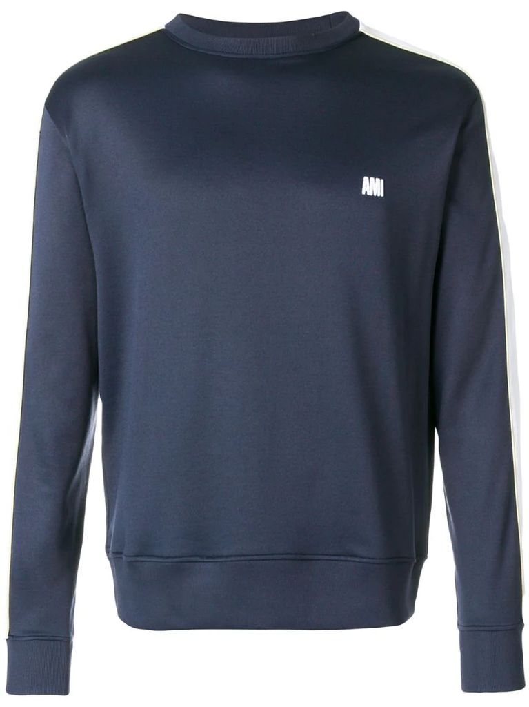 bicolor crew neck sweatshirt