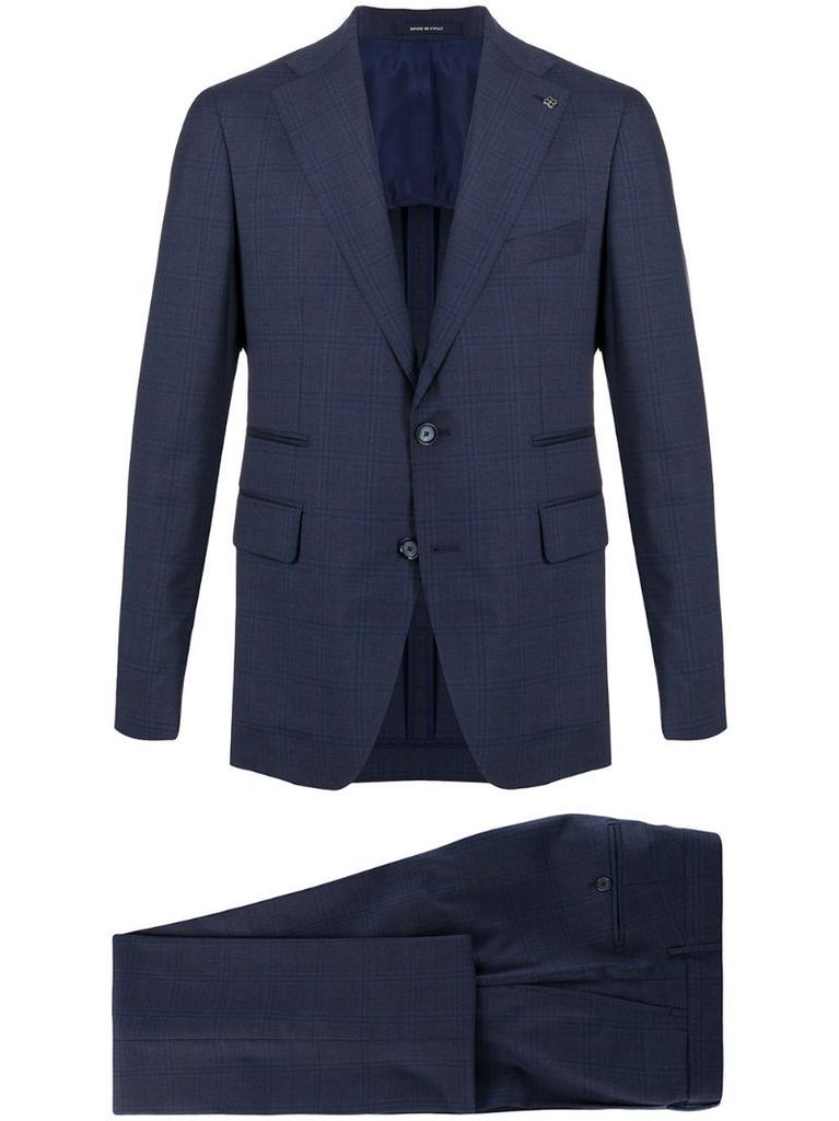 check print two-piece suit