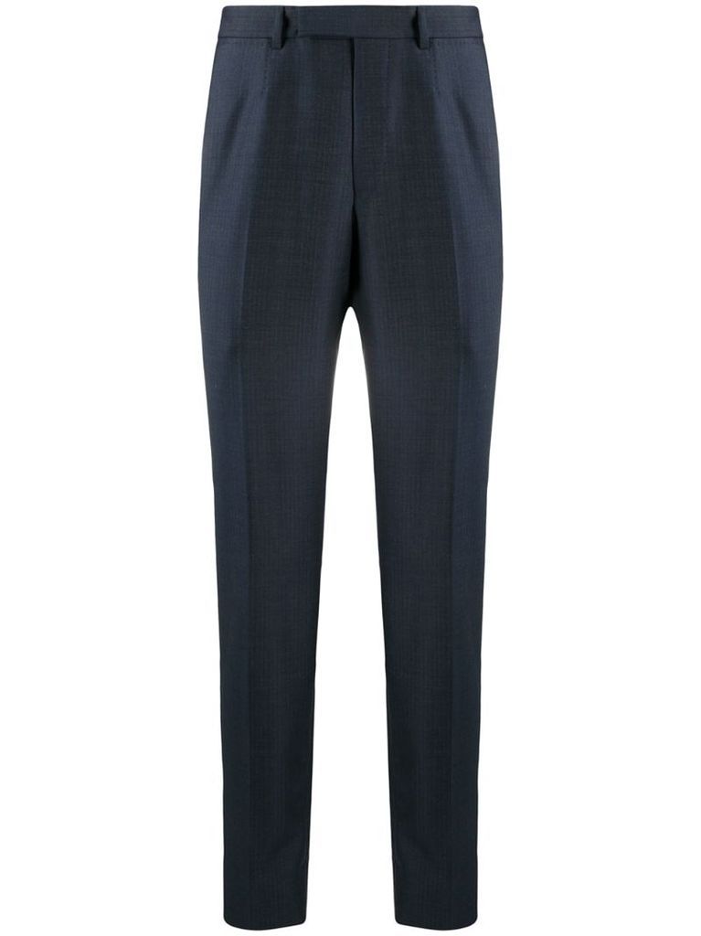 tailored twill suit trousers