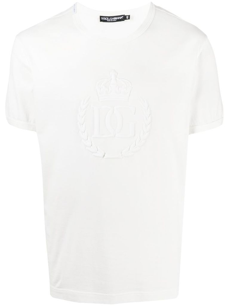 debossed logo cotton T-shirt