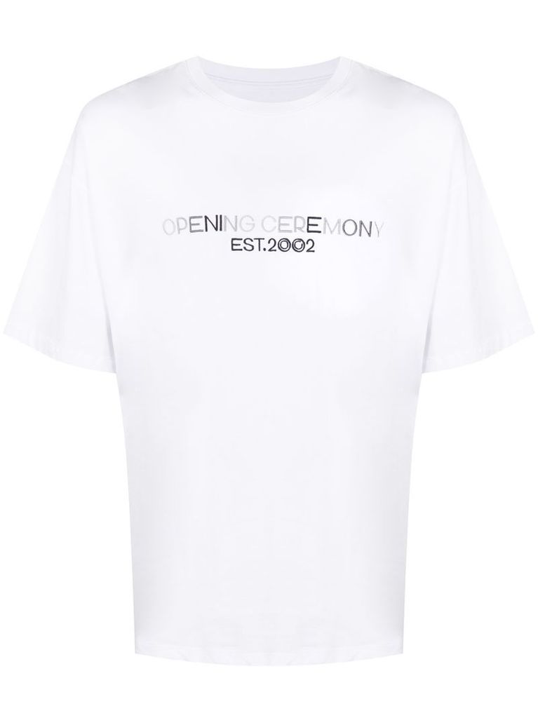logo-embroidered slim-fit T-shirt