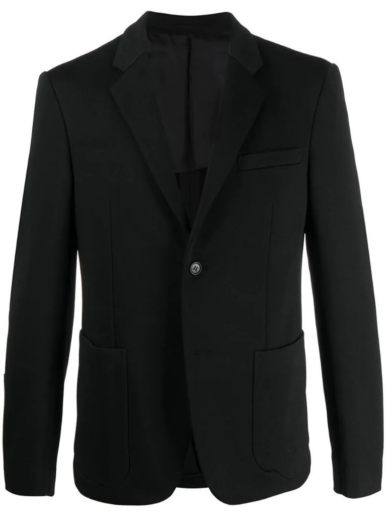 patch pocket single-breasted suit jacket