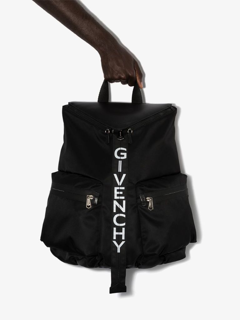 black Spectre logo detail backpack