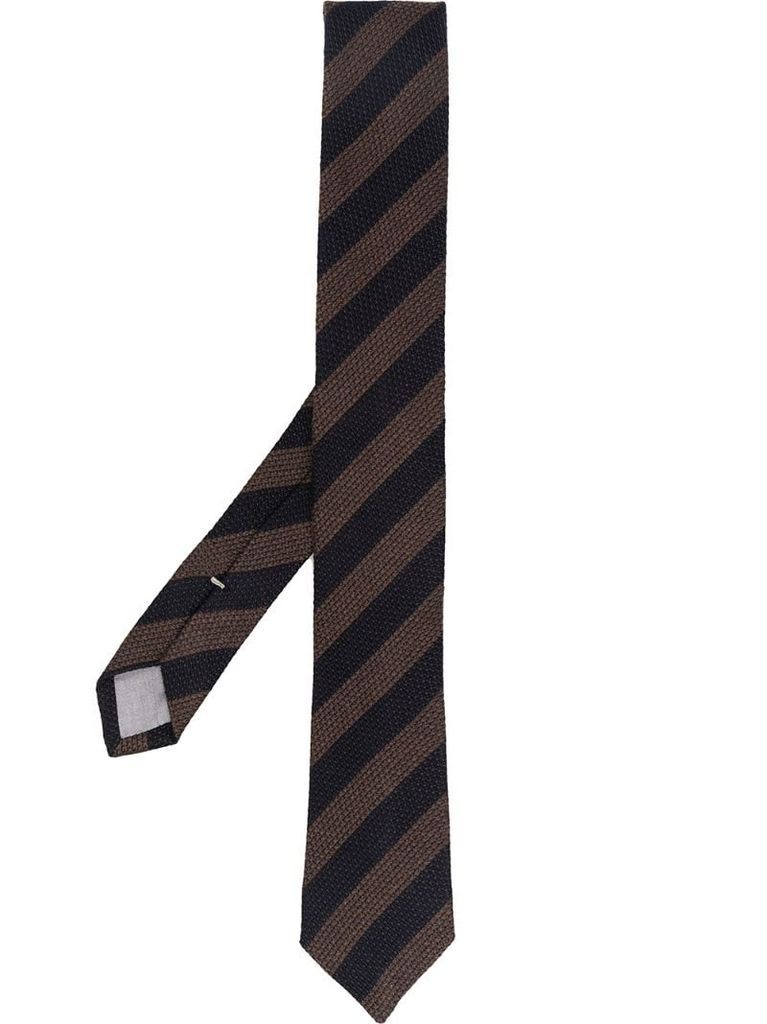 striped knitted tie