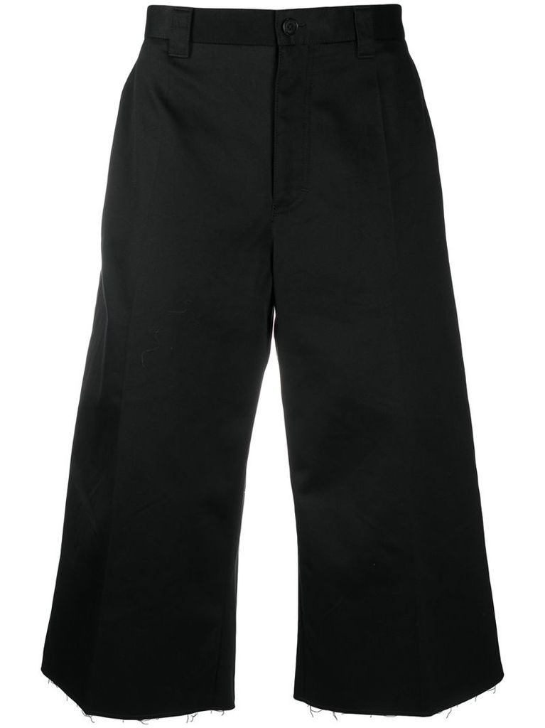 wide-leg cropped trousers