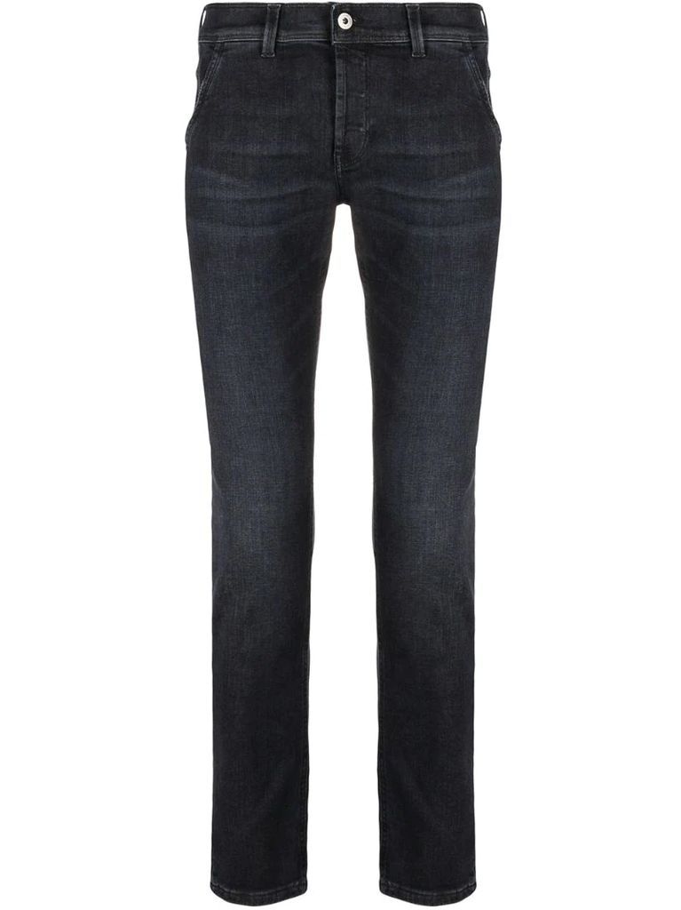 slim-cut jeans