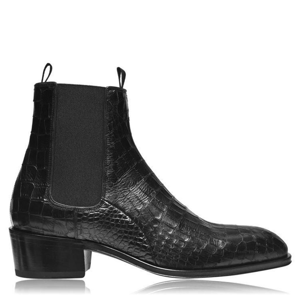 Giuseppe Zanotti Croc Leather Chelsea Boots