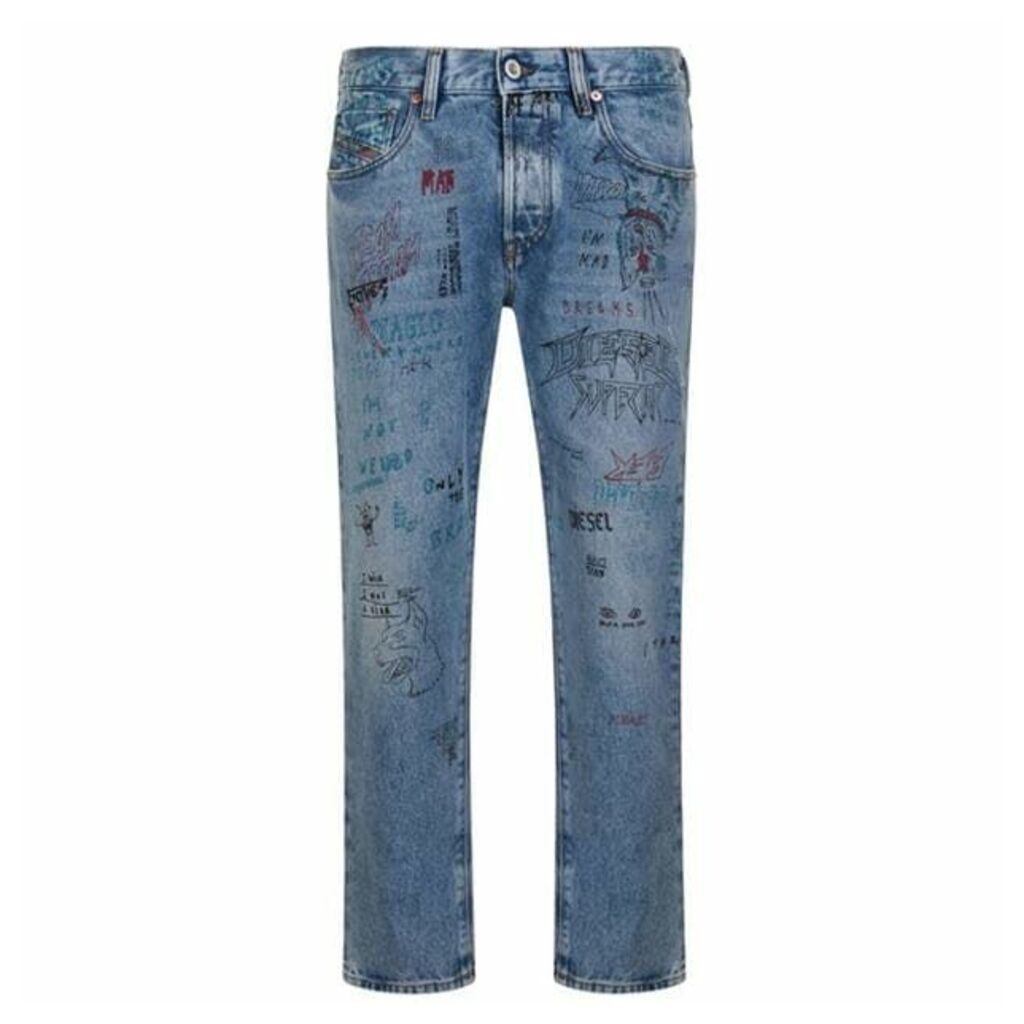 Diesel Mharky Scribbled Jeans