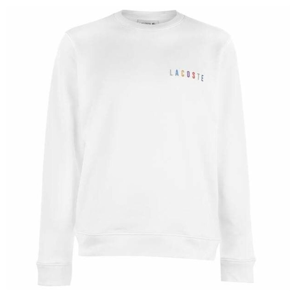 Lacoste Rainbow Logo Crew Sweater