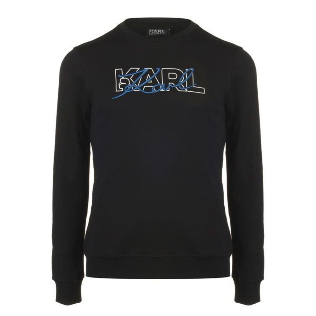 Karl Lagerfeld Karl Script Crew Sweatshirt Mens