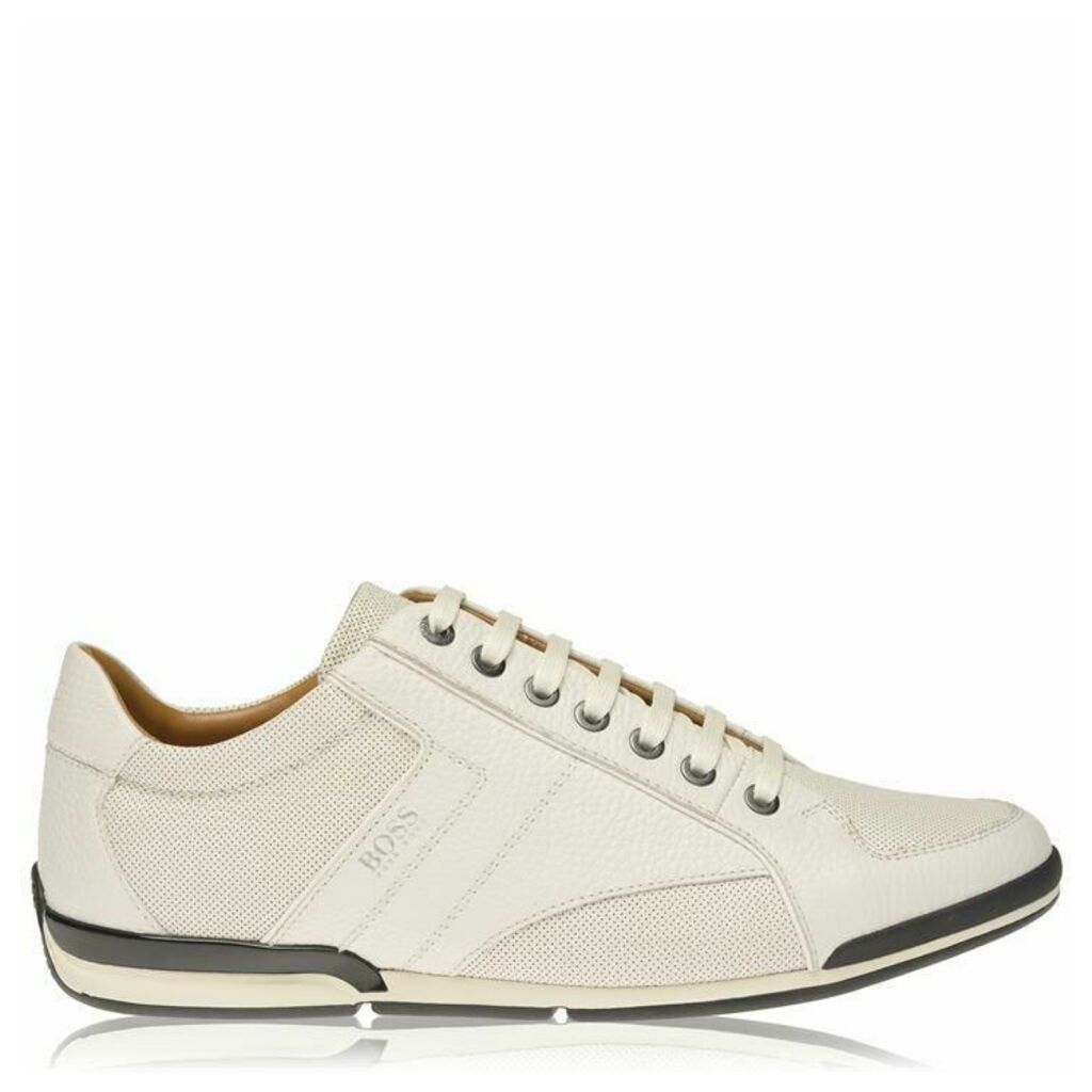 Boss Textured Leather Trainers