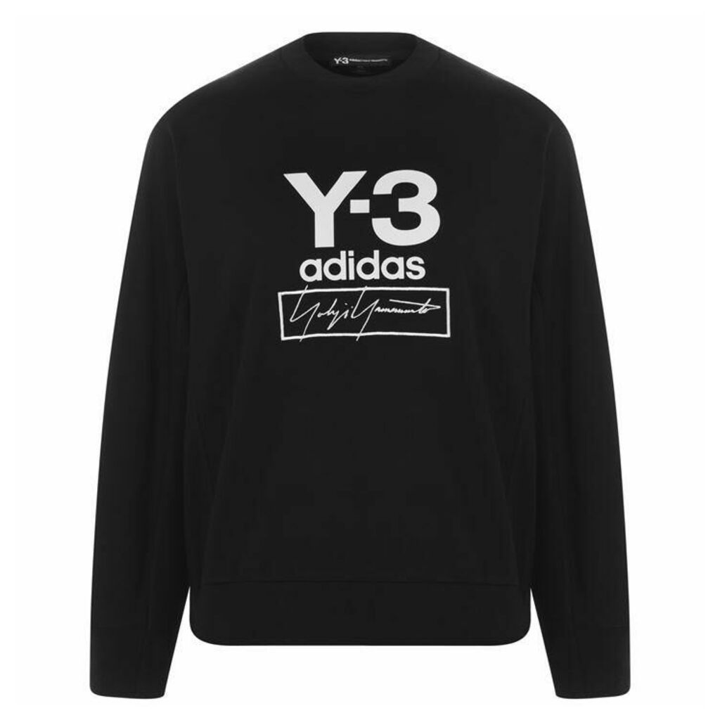 Y3 Stack Logo Crew Sweatshirt