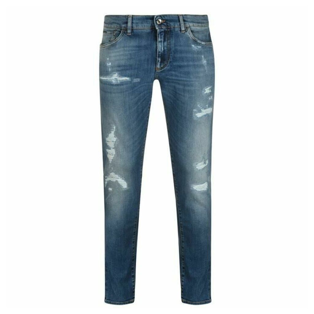 Dolce and Gabbana Gothic Distressed Jeans