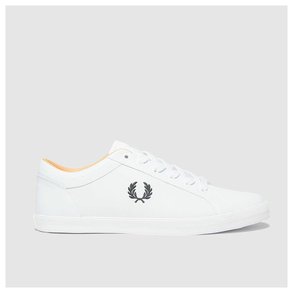 White Baseline Leather Trainers