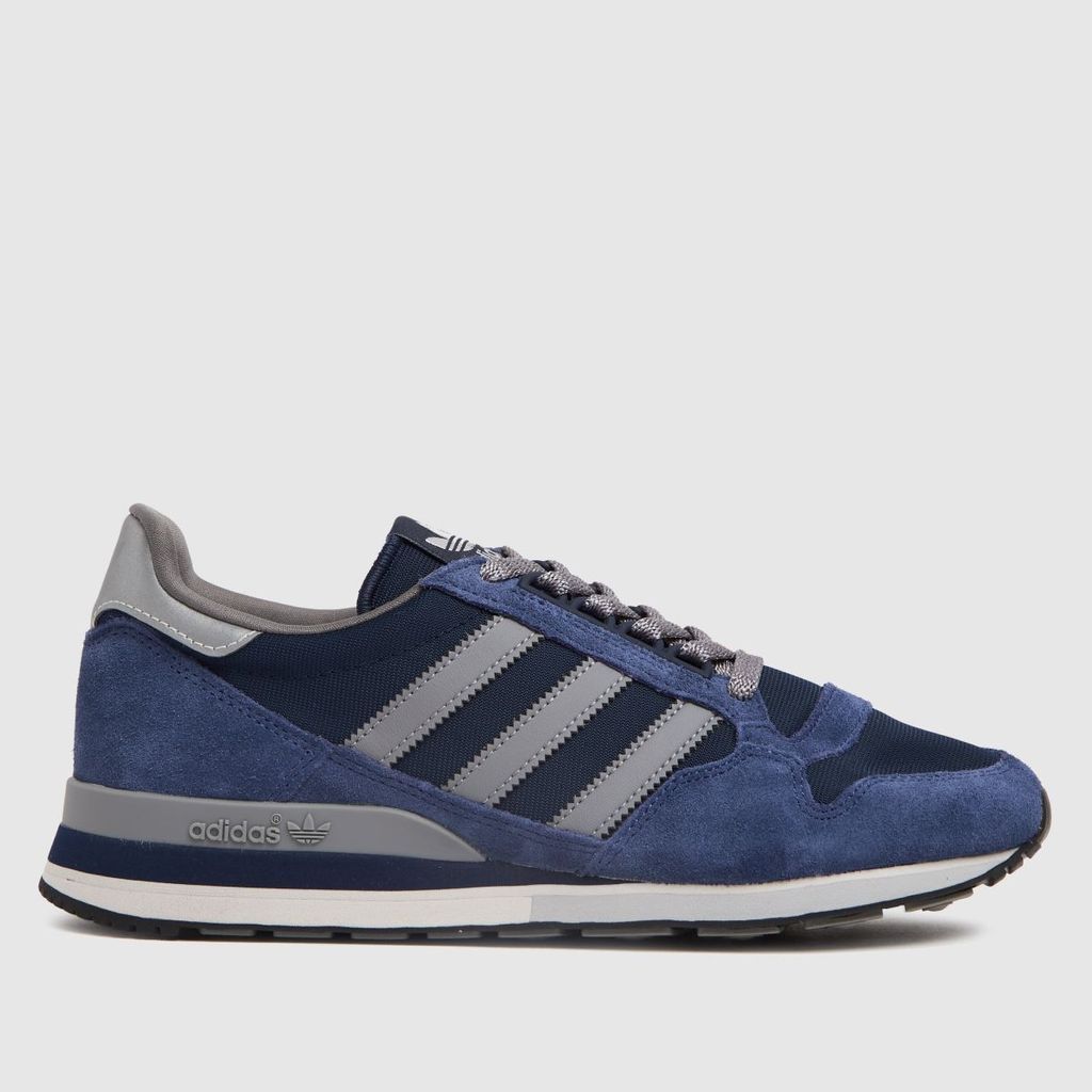 Navy & Grey Zx 500 Trainers