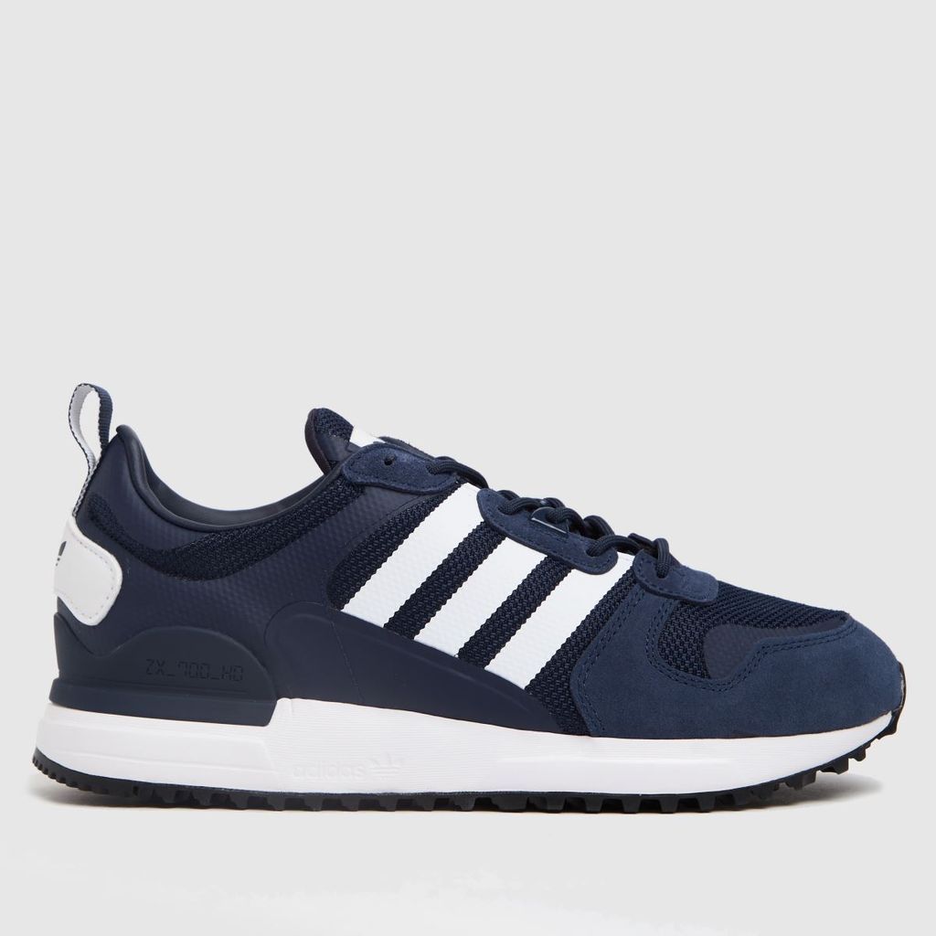 Navy & White Zx 700 Hd Trainers