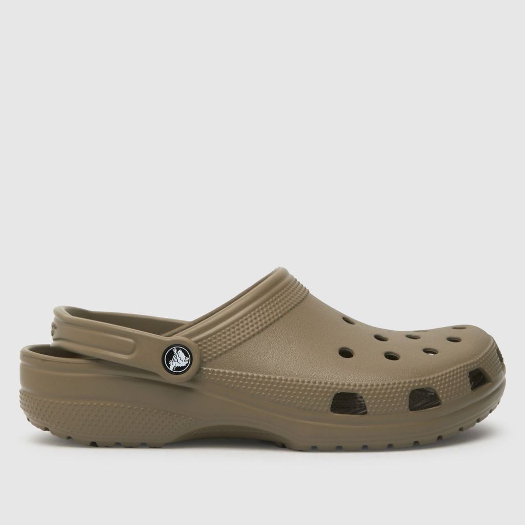 classic clog sandals in khaki