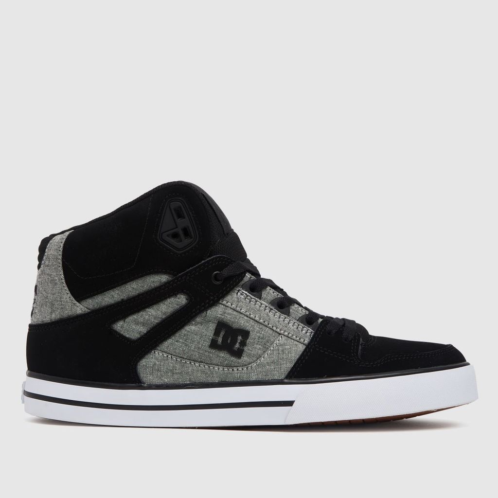 pure high top wc trainers in black & grey