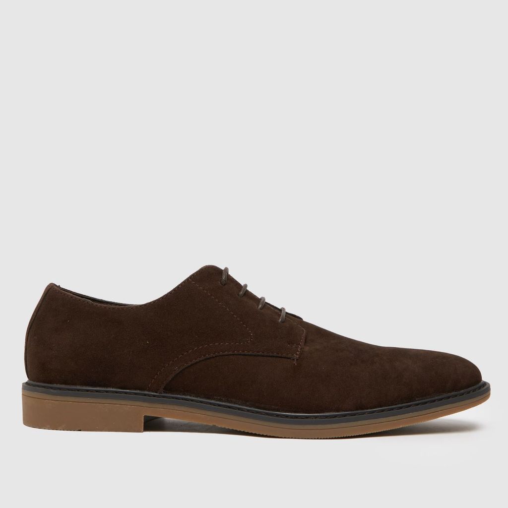melvin suedette derby shoes in brown