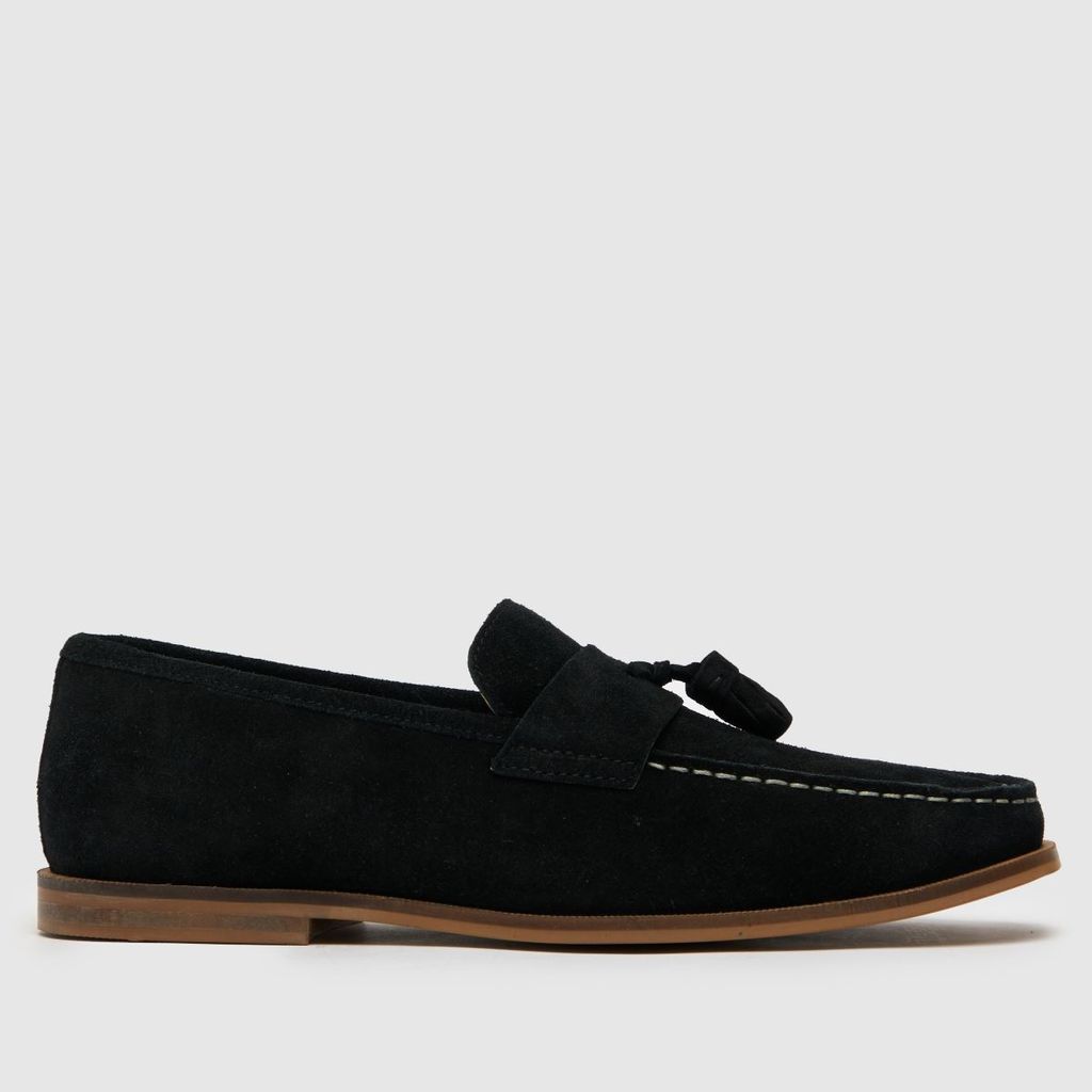 rich square toe loafer shoes in black & brown