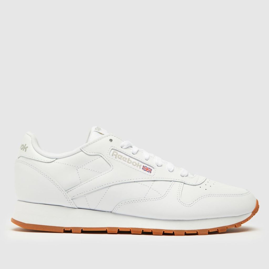 classic leather trainers in white