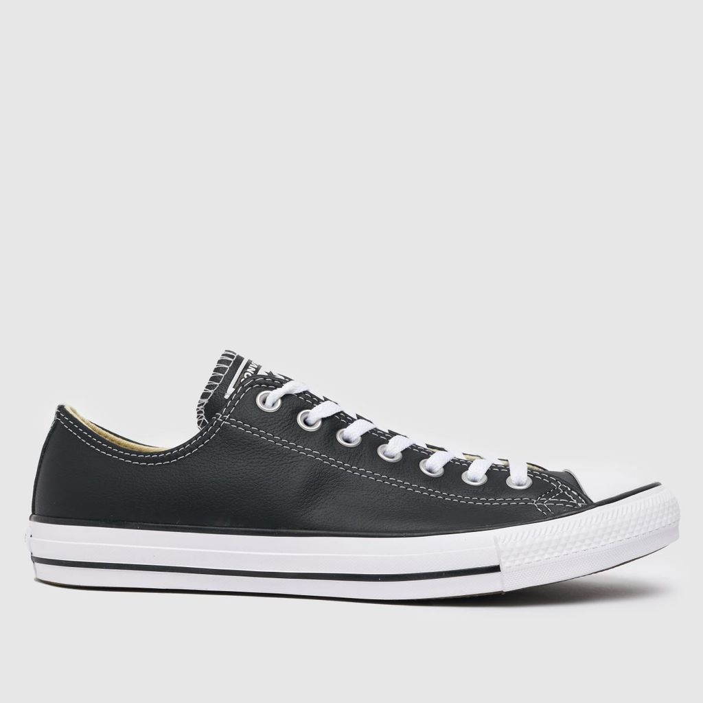all star ox leather trainers in black