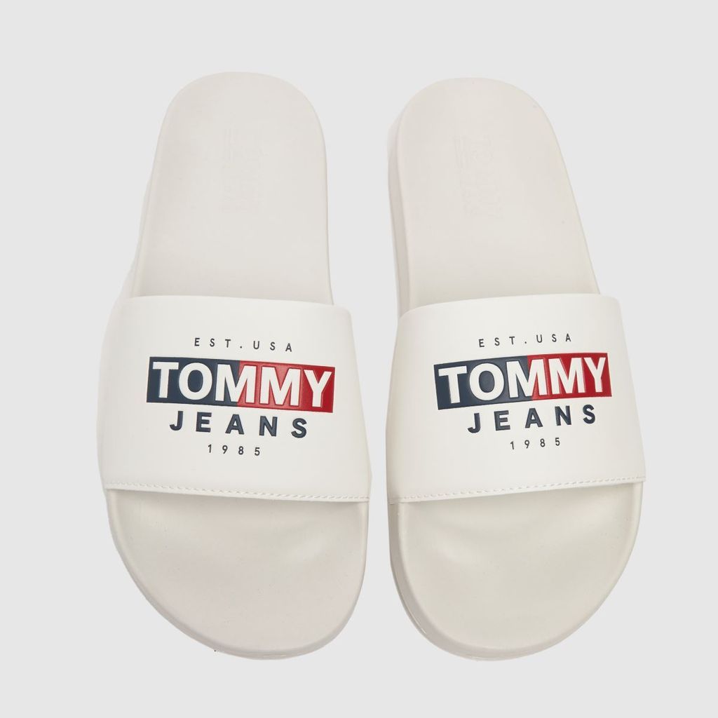 Tommy Jeans seasonal pool slide sandals in white