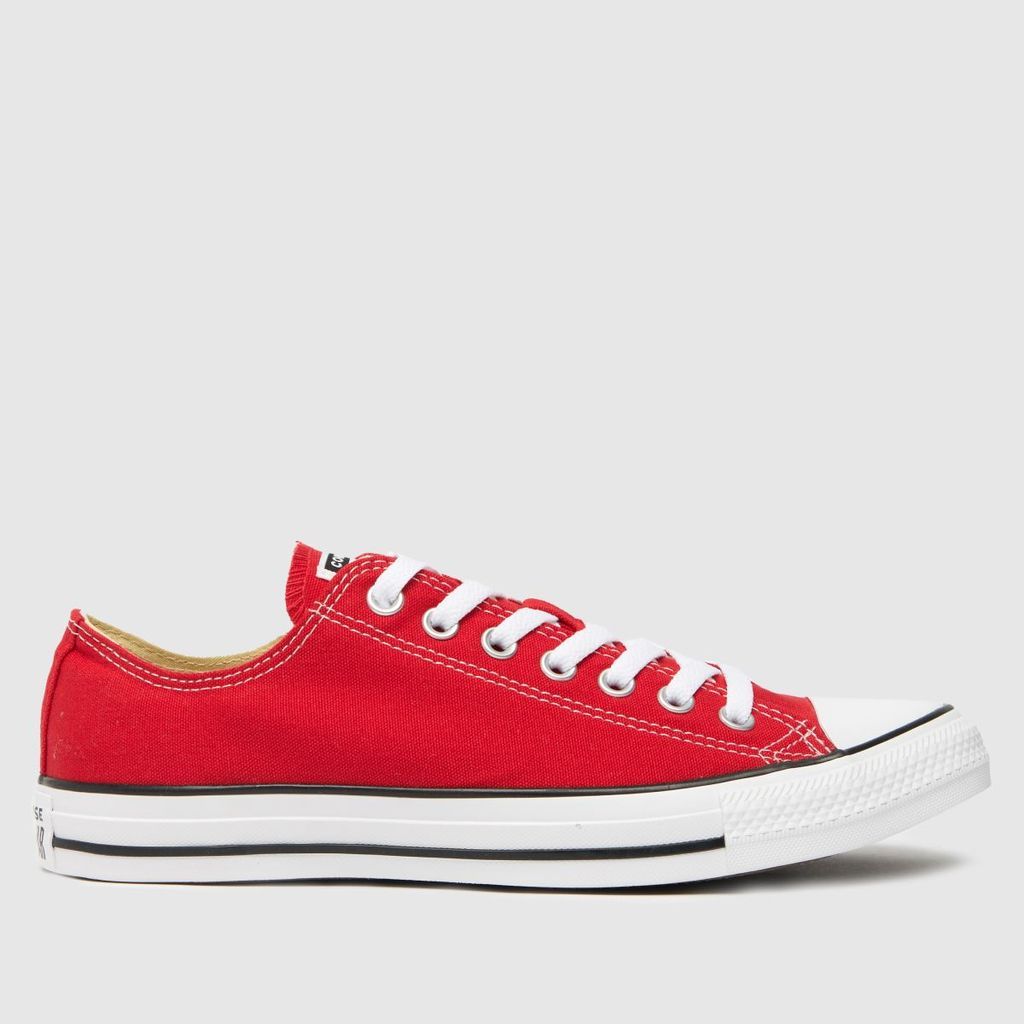 all star ox trainers in red