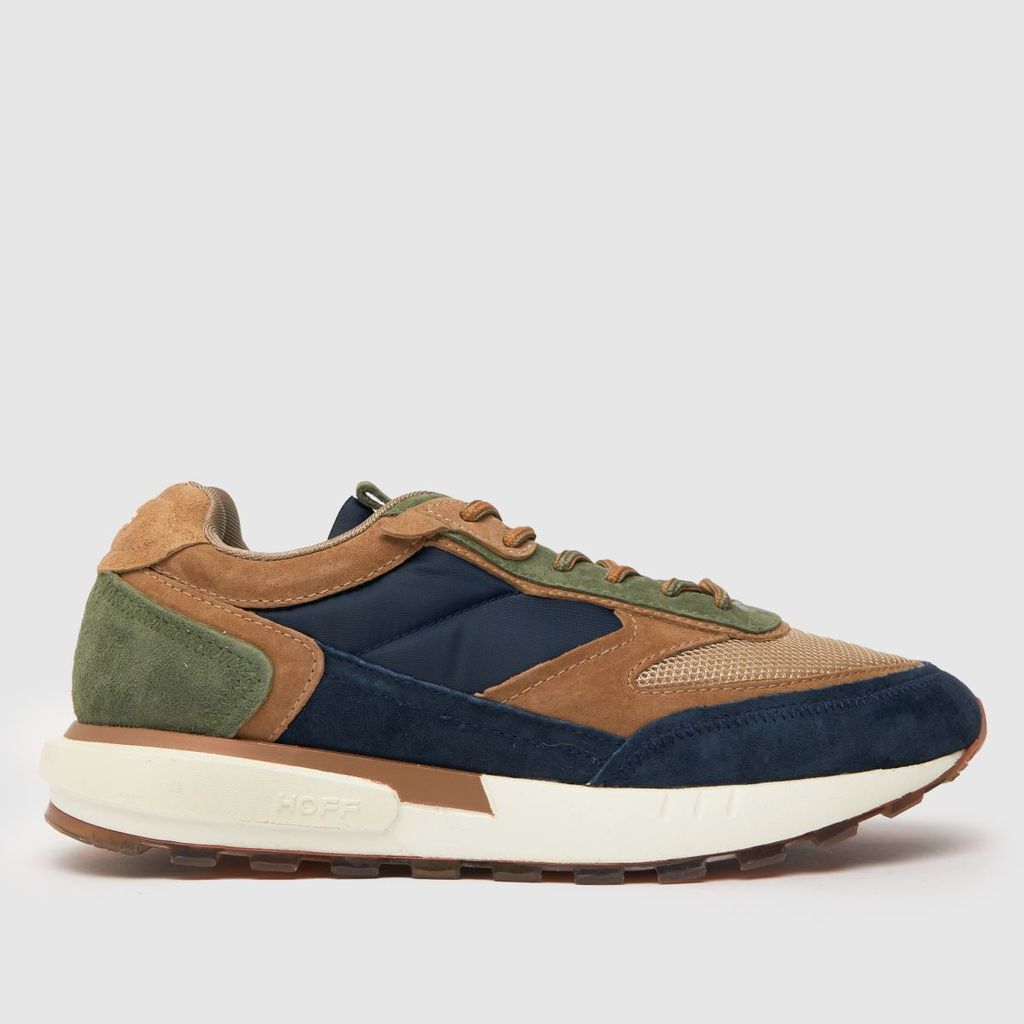 tribe pampa trainers in brown & navy