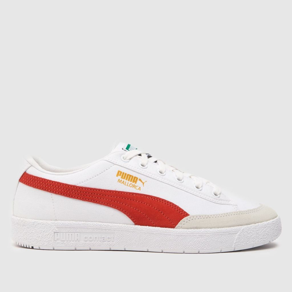 mallorca trainers in white & red
