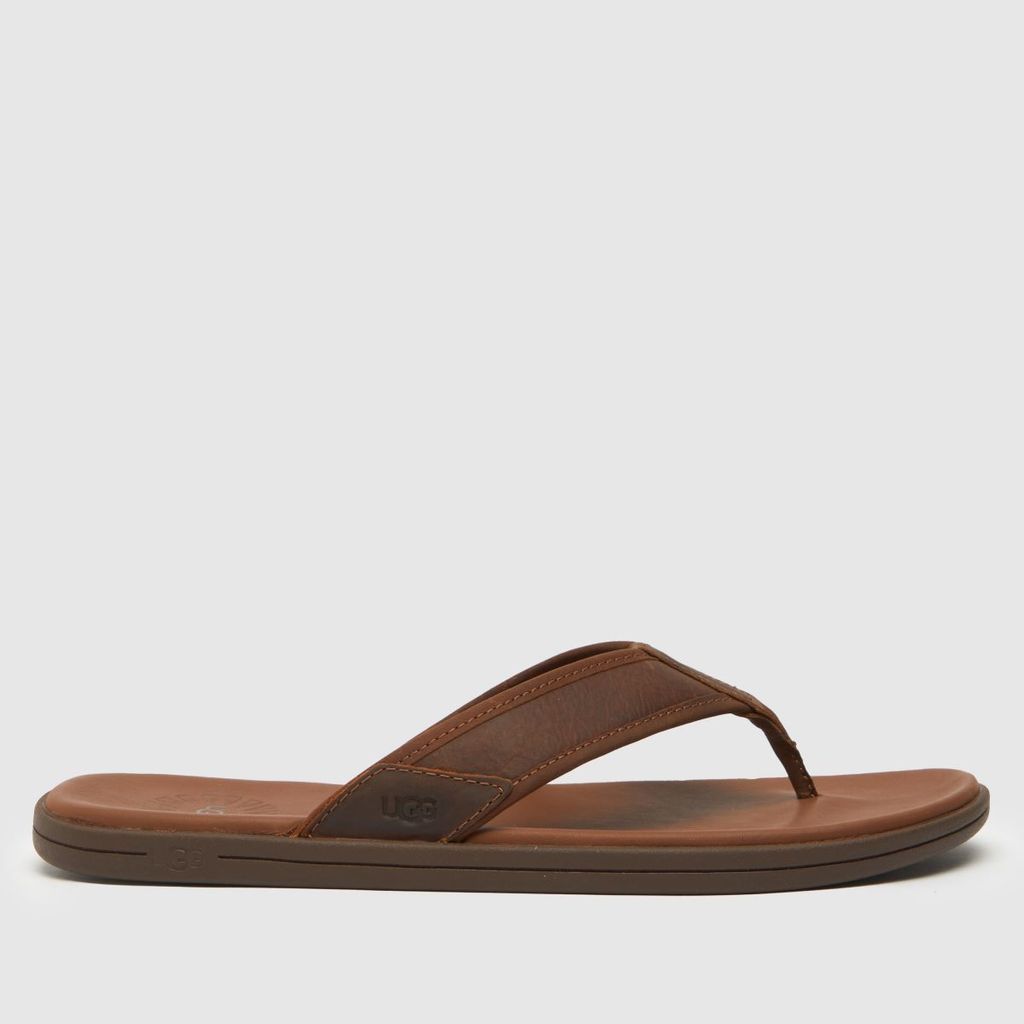 seaside flip flop sandals in brown