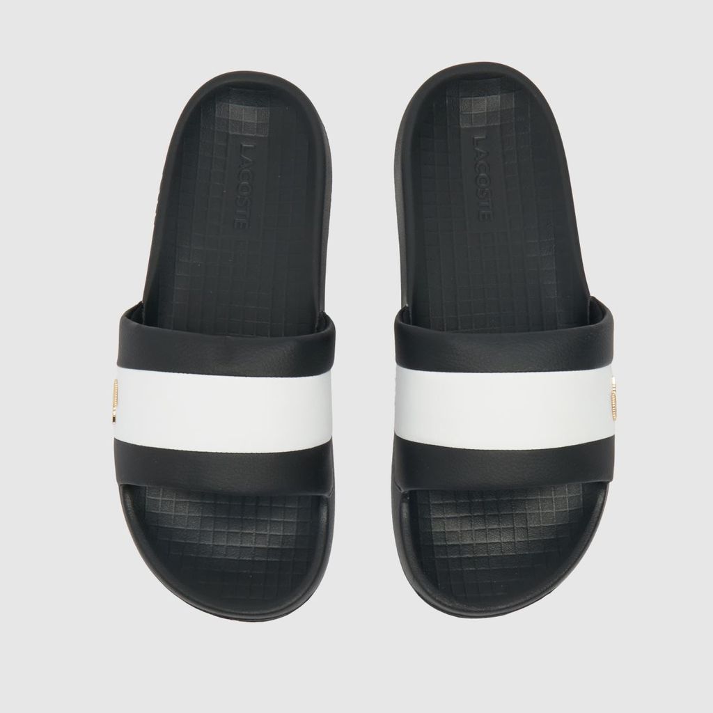 serve slide hybrid sandals in black & white