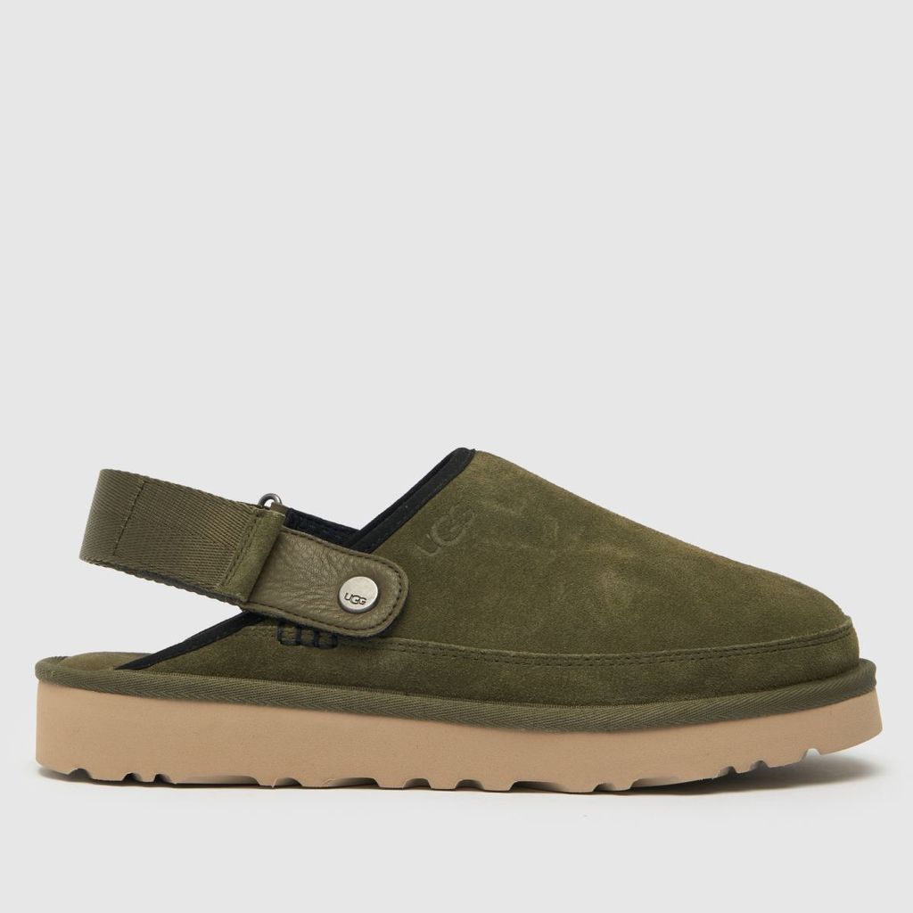 goldencoast clog sandals in dark green