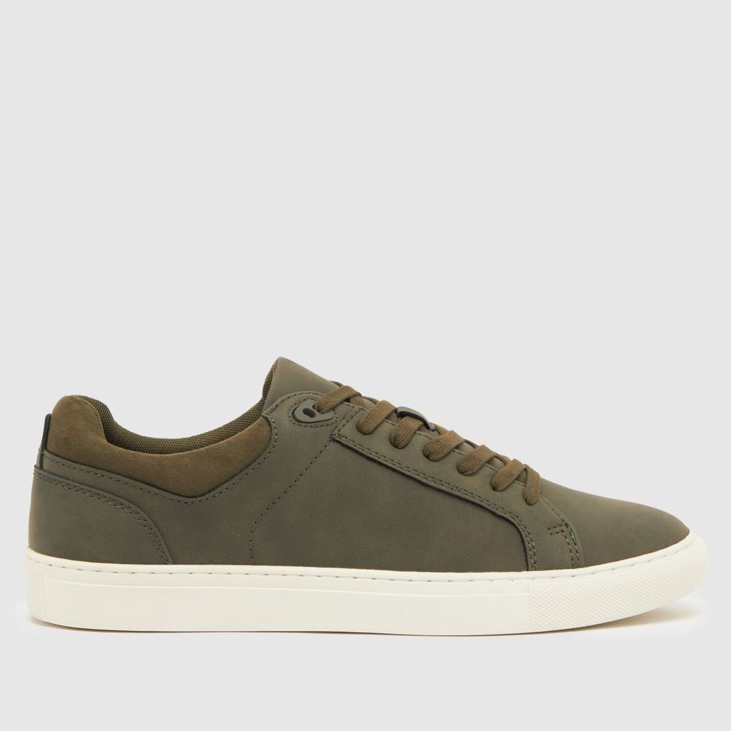 winston lace up trainers in dark green