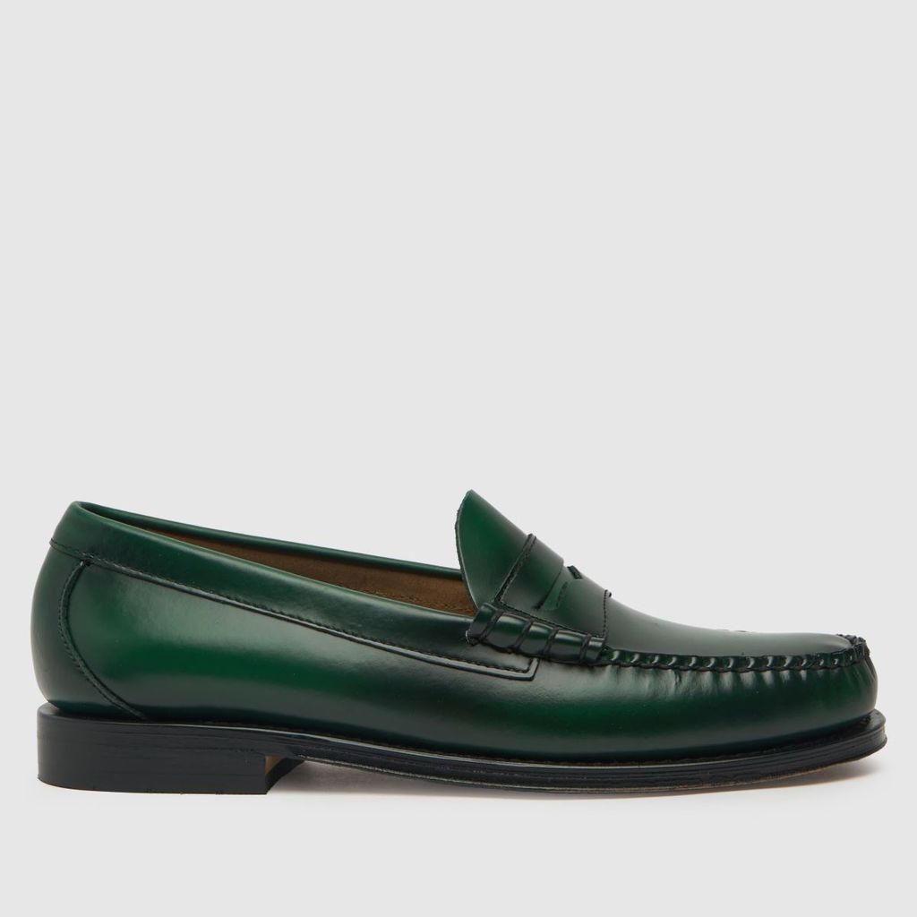 G.H. BASS heritage larson penny loafer shoes in dark green