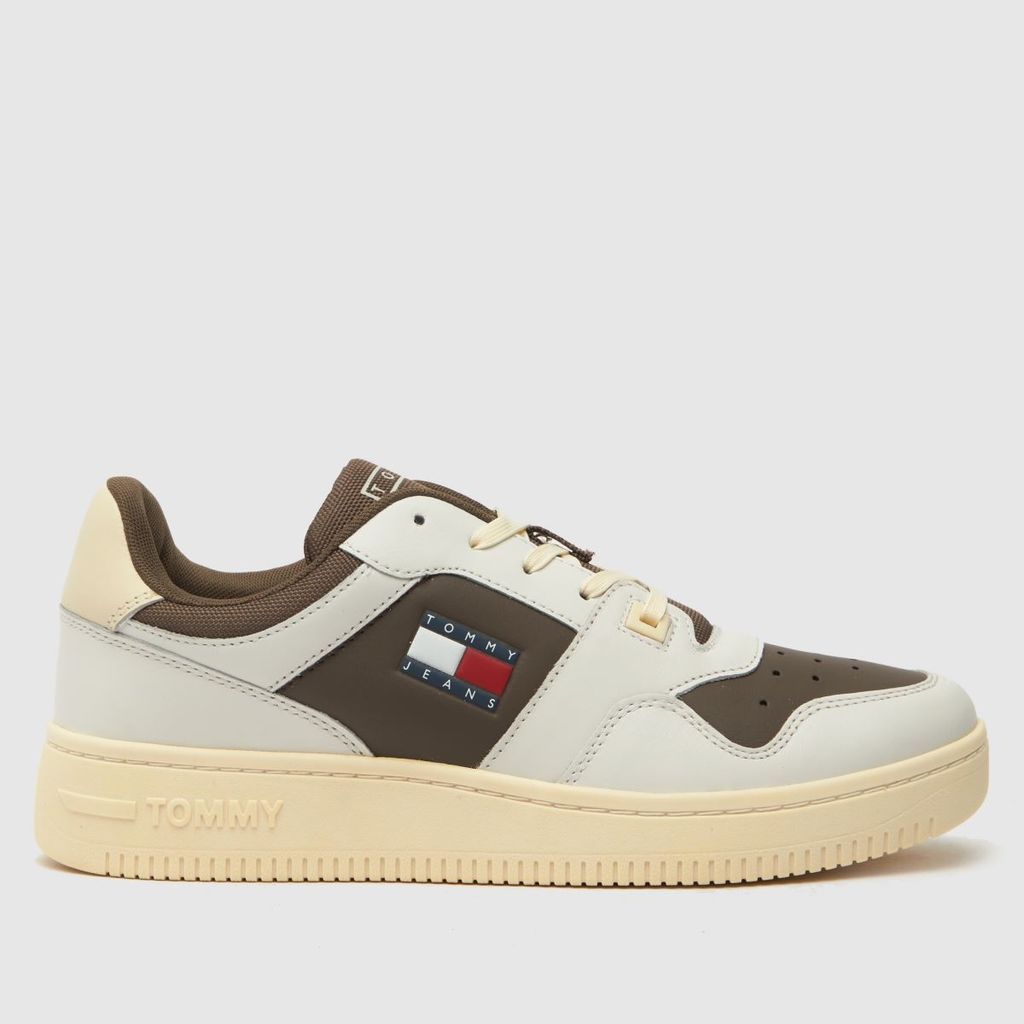 basket trainers in brown