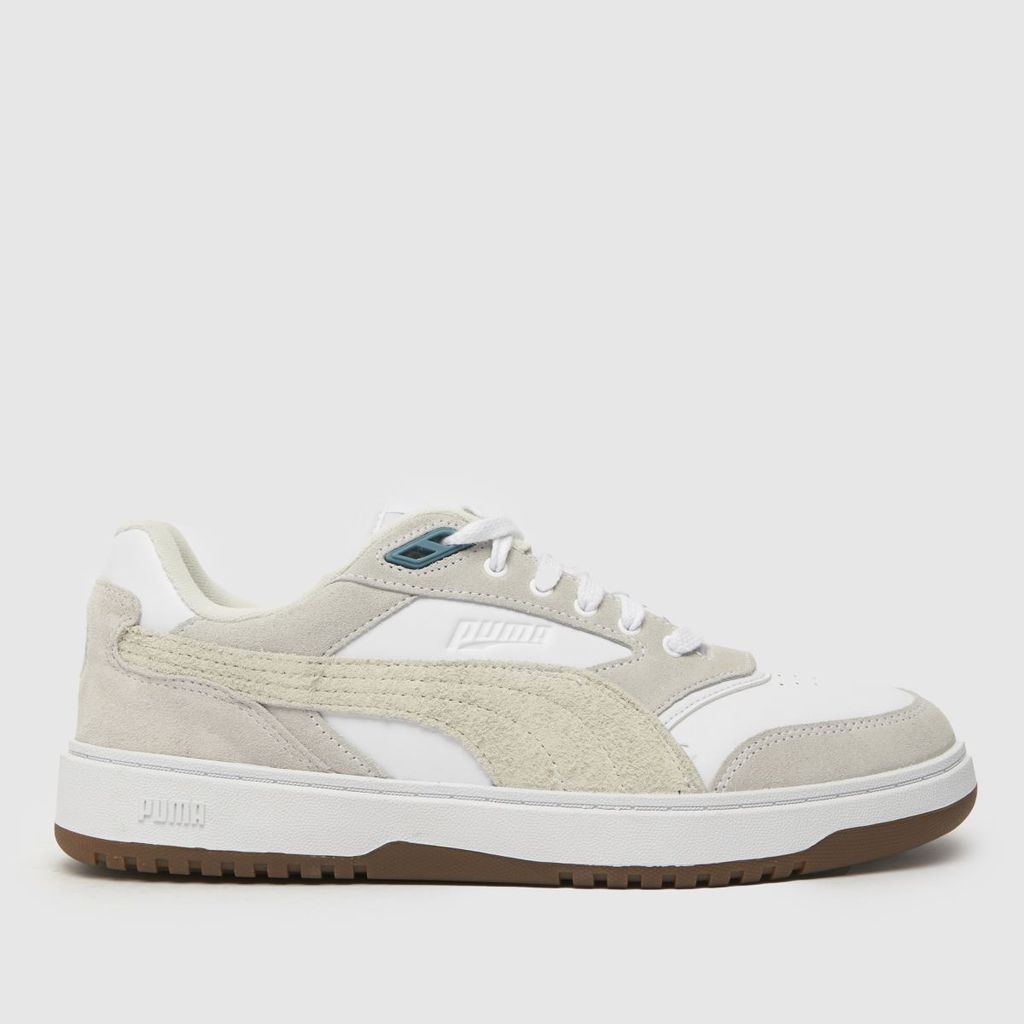backcourt trainers in white & beige