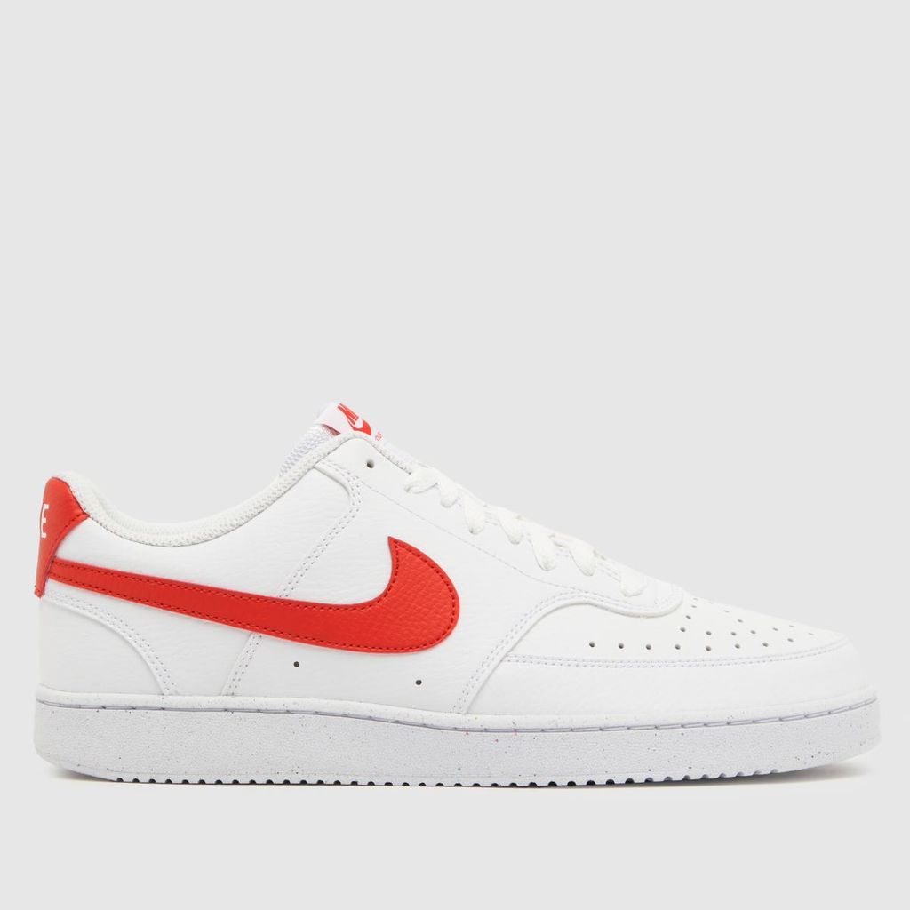 court vision low next nature trainers in white & red