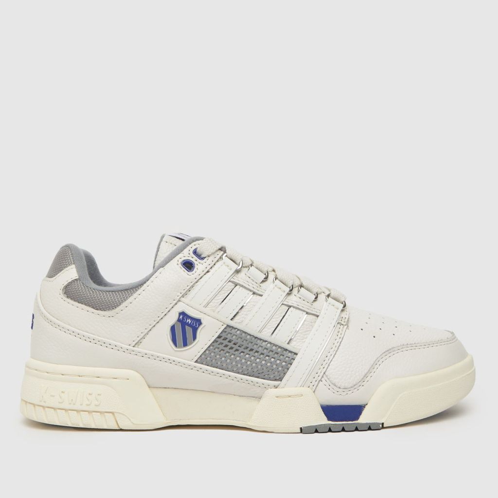 gstaad gold trainers in white & blue