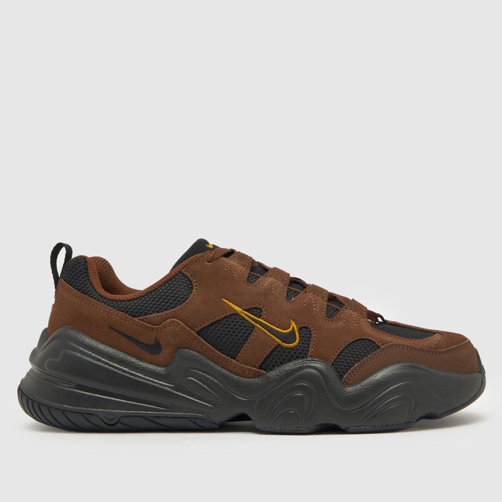 tech hera trainers in brown & black