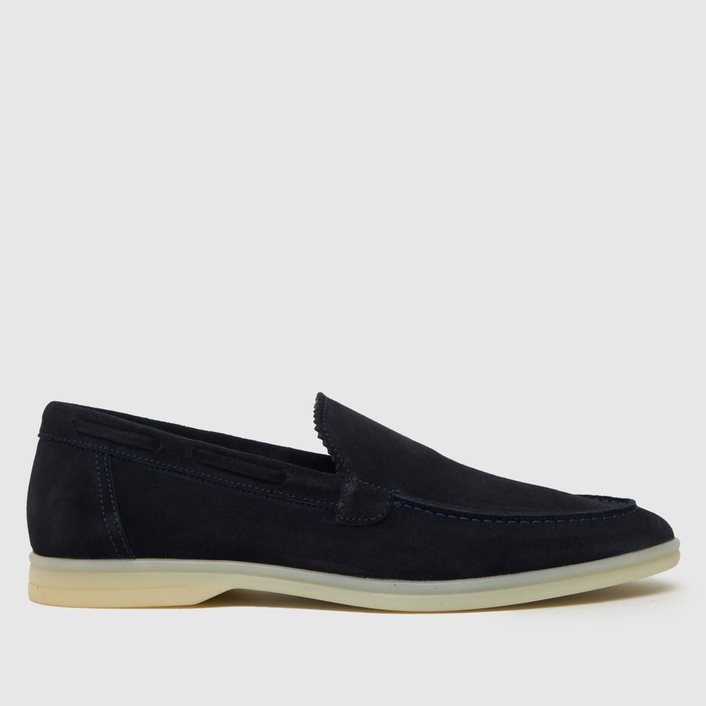 philip suede loafer shoes in navy
