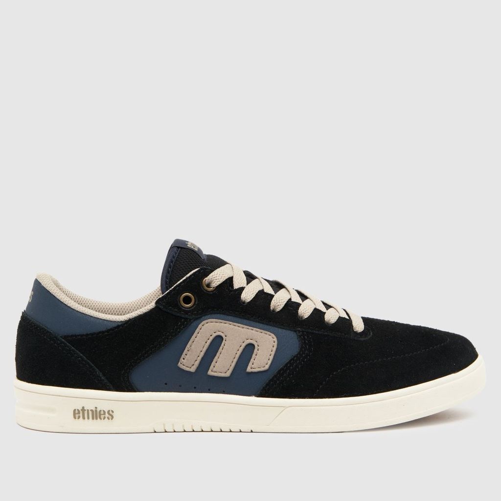 windrow trainers in black & navy