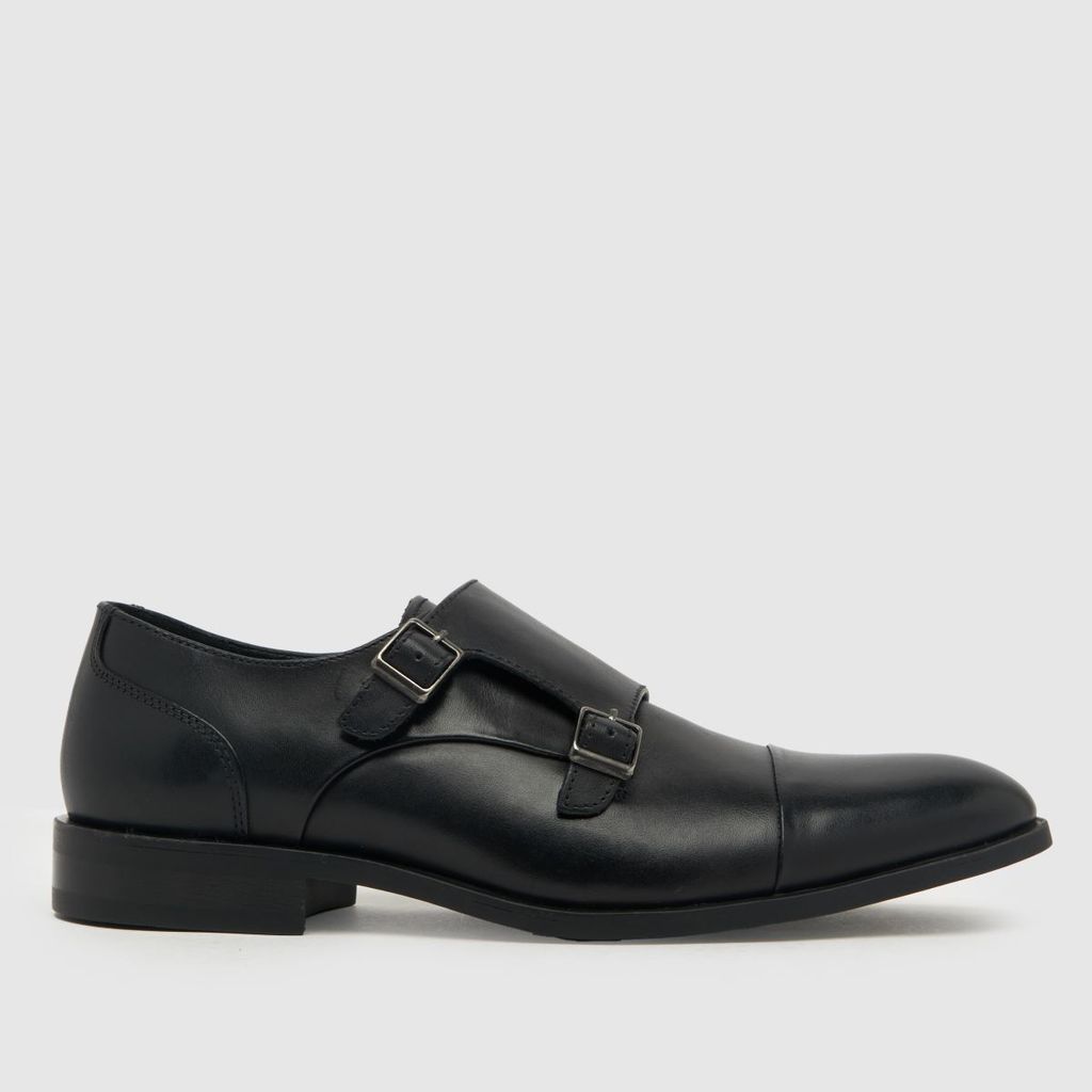 rossa leather monk shoes in black
