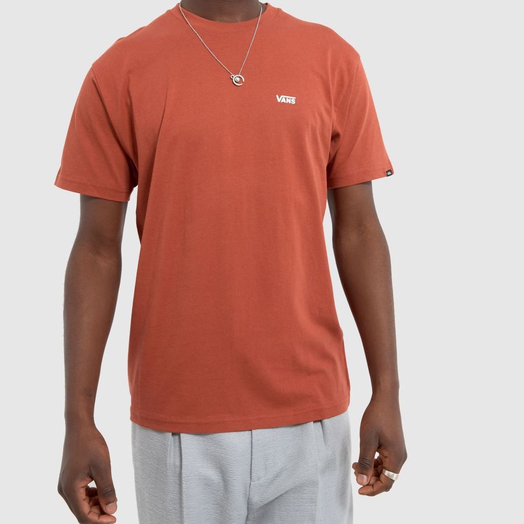 left chest logo t-shirt in orange