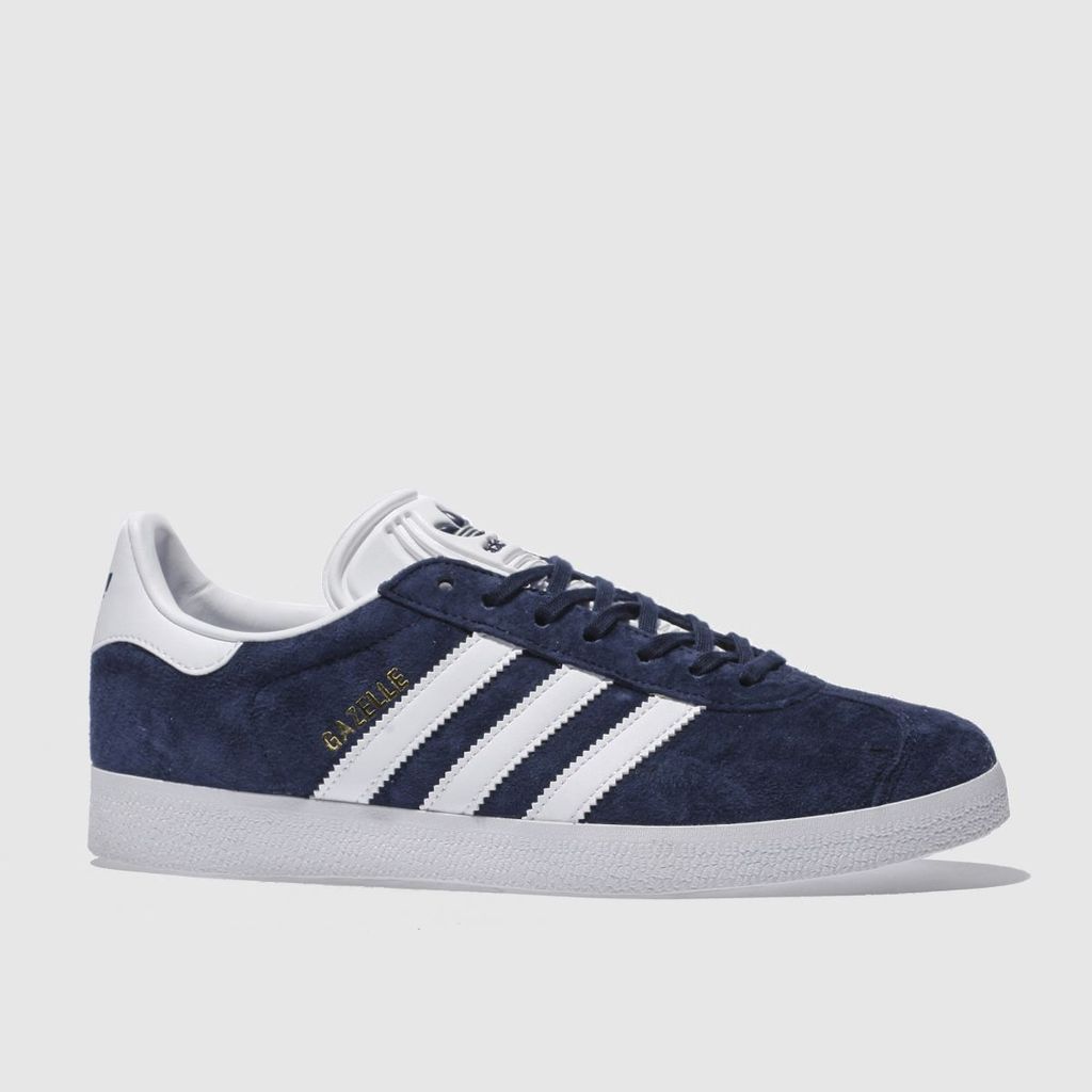 gazelle trainers in navy & white