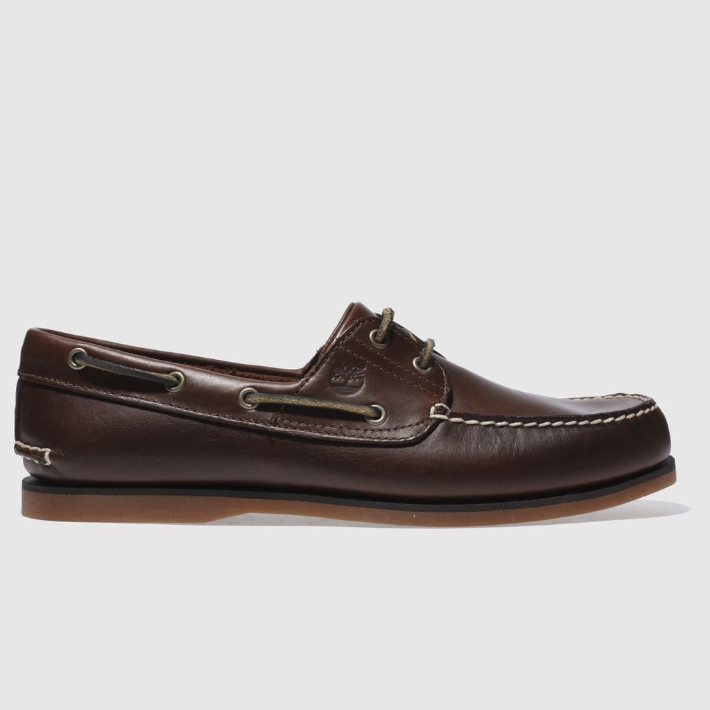 classic 2 eye boat shoes in brown