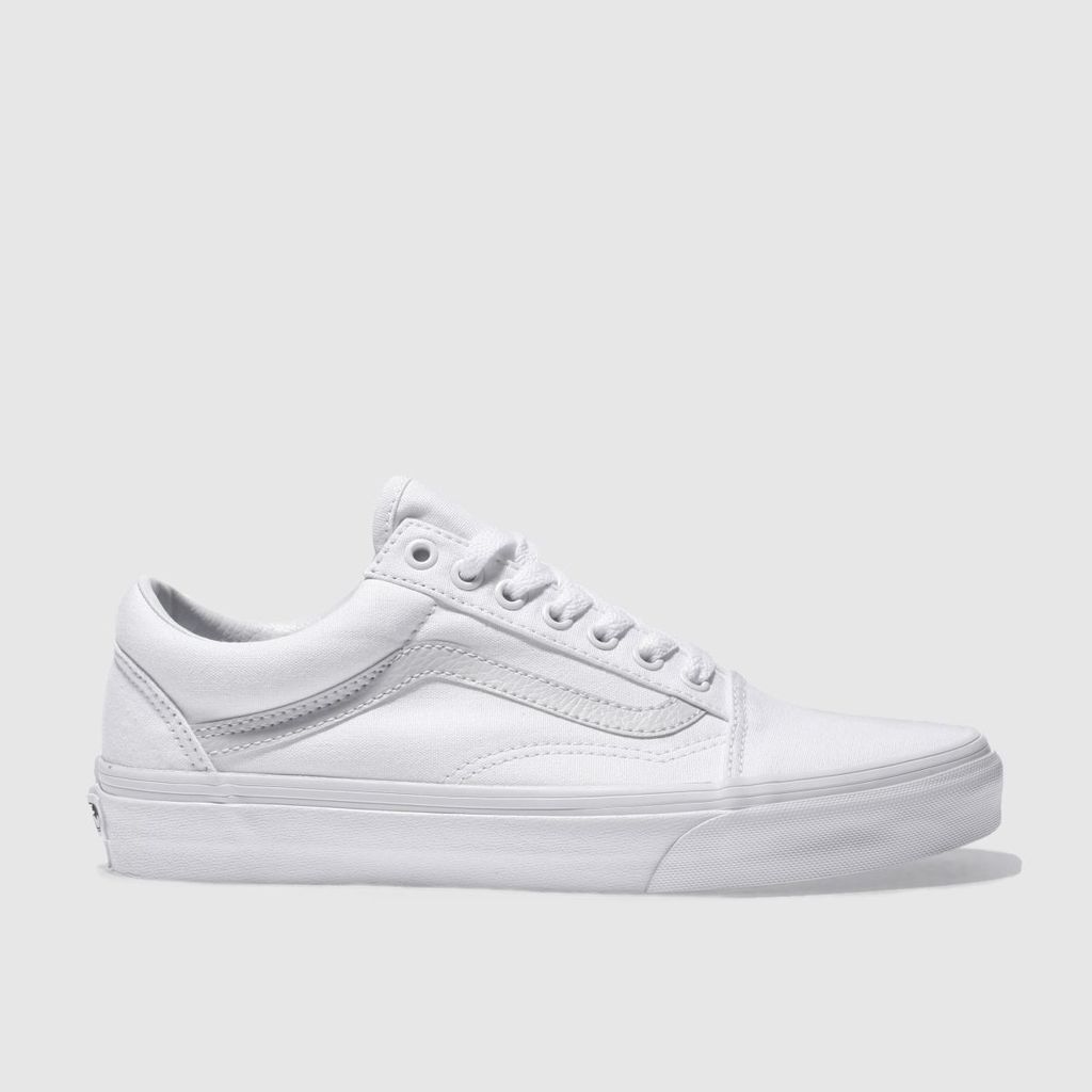 old skool trainers in white